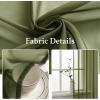 MIULEE 2 Panels Red Solid Color Sheer Christmas Window Curtains Elegant Window Voile Panels/Drapes/Treatment for Bedroom Living Room (54X54 Inches)(Olive Green)