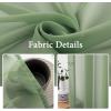 MIULEE 2 Panels Red Solid Color Sheer Christmas Window Curtains Elegant Window Voile Panels/Drapes/Treatment for Bedroom Living Room (54X54 Inches)(Sage)