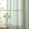 MIULEE 2 Panels Red Solid Color Sheer Christmas Window Curtains Elegant Window Voile Panels/Drapes/Treatment for Bedroom Living Room (54X54 Inches)(Sage Green)