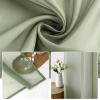 MIULEE 2 Panels Red Solid Color Sheer Christmas Window Curtains Elegant Window Voile Panels/Drapes/Treatment for Bedroom Living Room (54X54 Inches)(Sage Green)