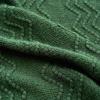 MIULEE Moss Green Knitted Throw Blanket for Couch Textured Knit Blanket with Tassels Cozy Woven Bed Blanket for Sofa Bed Chair Wave Pattern Spring Home Decor for All Seasons 50″x60″(Dark Green)