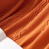 MIULEE Moss Green Knitted Throw Blanket for Couch Textured Knit Blanket with Tassels Cozy Woven Bed Blanket for Sofa Bed Chair Wave Pattern Spring Home Decor for All Seasons 50″x60″(Burnt Orange)