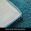 MIULEE Pink Bathroom Rugs Sets 2 Piece Including U Shaped Toilet Rug – Soft Absorbent Bath Mats with Non Slip Rubber Backside for Bathroom Floor, Tub – Machine Washable – Blush, U 20”x24”+20”x30”(Teal)