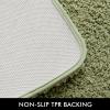 MIULEE Pink Bathroom Rugs Sets 2 Piece Including U Shaped Toilet Rug – Soft Absorbent Bath Mats with Non Slip Rubber Backside for Bathroom Floor, Tub – Machine Washable – Blush, U 20”x24”+20”x30”(Sage)