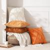 MIULEE Spring Decorative Throw Pillow Covers Hot Pink 20×20 Inch Set of 2, Soft Plush Faux Wool Couch Cushion Covers Farmhouse Throw Pillows for Couch Bed Sofa Living Room(Orange)