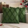 MIULEE Spring Decorative Throw Pillow Covers Hot Pink 20×20 Inch Set of 2, Soft Plush Faux Wool Couch Cushion Covers Farmhouse Throw Pillows for Couch Bed Sofa Living Room(Moss Green)