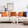 MIULEE Spring Decorative Throw Pillow Covers Hot Pink 20×20 Inch Set of 2, Soft Plush Faux Wool Couch Cushion Covers Farmhouse Throw Pillows for Couch Bed Sofa Living Room(Orange)