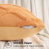 MIULEE Spring Decorative Throw Pillow Covers Hot Pink 20×20 Inch Set of 2, Soft Plush Faux Wool Couch Cushion Covers Farmhouse Throw Pillows for Couch Bed Sofa Living Room(Orange)