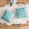 MIULEE Spring Decorative Throw Pillow Covers Hot Pink 20×20 Inch Set of 2, Soft Plush Faux Wool Couch Cushion Covers Farmhouse Throw Pillows for Couch Bed Sofa Living Room(Sky Blue)