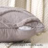 MIULEE Spring Decorative Throw Pillow Covers Hot Pink 20×20 Inch Set of 2, Soft Plush Faux Wool Couch Cushion Covers Farmhouse Throw Pillows for Couch Bed Sofa Living Room(Taupe)