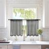 MIULEE 2 Panels Red Solid Color Sheer Christmas Window Curtains Elegant Window Voile Panels/Drapes/Treatment for Bedroom Living Room (54X54 Inches)(Black)