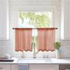 MIULEE 2 Panels Red Solid Color Sheer Christmas Window Curtains Elegant Window Voile Panels/Drapes/Treatment for Bedroom Living Room (54X54 Inches)(Burnt Orange)