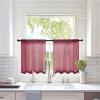 MIULEE 2 Panels Red Solid Color Sheer Christmas Window Curtains Elegant Window Voile Panels/Drapes/Treatment for Bedroom Living Room (54X54 Inches)(Maroon Red)