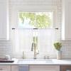 MIULEE 2 Panels Red Solid Color Sheer Christmas Window Curtains Elegant Window Voile Panels/Drapes/Treatment for Bedroom Living Room (54X54 Inches)(White)