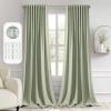 MIULEE Christmas Hunter Green Back Tab Blackout Curtains 84 Inch Length 2 Panels Set for Living Room Bedroom, Rod Pocket/Pinch Pleat Thermal Insulated Room Darkening Pleated Light Blocking Drapes(Sage Green)