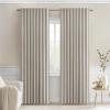 MIULEE Christmas Hunter Green Back Tab Blackout Curtains 84 Inch Length 2 Panels Set for Living Room Bedroom, Rod Pocket/Pinch Pleat Thermal Insulated Room Darkening Pleated Light Blocking Drapes(Natural)