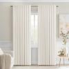 MIULEE Christmas Hunter Green Back Tab Blackout Curtains 84 Inch Length 2 Panels Set for Living Room Bedroom, Rod Pocket/Pinch Pleat Thermal Insulated Room Darkening Pleated Light Blocking Drapes(Ivory)