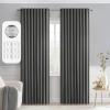 MIULEE Christmas Hunter Green Back Tab Blackout Curtains 84 Inch Length 2 Panels Set for Living Room Bedroom, Rod Pocket/Pinch Pleat Thermal Insulated Room Darkening Pleated Light Blocking Drapes(Grey)