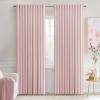 MIULEE Christmas Hunter Green Back Tab Blackout Curtains 84 Inch Length 2 Panels Set for Living Room Bedroom, Rod Pocket/Pinch Pleat Thermal Insulated Room Darkening Pleated Light Blocking Drapes(Baby Pink)