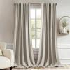MIULEE Christmas Hunter Green Back Tab Blackout Curtains 84 Inch Length 2 Panels Set for Living Room Bedroom, Rod Pocket/Pinch Pleat Thermal Insulated Room Darkening Pleated Light Blocking Drapes(Stone)