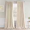 MIULEE Christmas Hunter Green Back Tab Blackout Curtains 84 Inch Length 2 Panels Set for Living Room Bedroom, Rod Pocket/Pinch Pleat Thermal Insulated Room Darkening Pleated Light Blocking Drapes(Cream Beige)