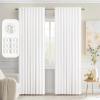 MIULEE Christmas Hunter Green Back Tab Blackout Curtains 84 Inch Length 2 Panels Set for Living Room Bedroom, Rod Pocket/Pinch Pleat Thermal Insulated Room Darkening Pleated Light Blocking Drapes(Pure White)