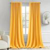 MIULEE Christmas Hunter Green Back Tab Blackout Curtains 84 Inch Length 2 Panels Set for Living Room Bedroom, Rod Pocket/Pinch Pleat Thermal Insulated Room Darkening Pleated Light Blocking Drapes(Yellow)