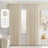 MIULEE Christmas Hunter Green Back Tab Blackout Curtains 84 Inch Length 2 Panels Set for Living Room Bedroom, Rod Pocket/Pinch Pleat Thermal Insulated Room Darkening Pleated Light Blocking Drapes(Cream Beige)