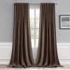 MIULEE Christmas Hunter Green Back Tab Blackout Curtains 84 Inch Length 2 Panels Set for Living Room Bedroom, Rod Pocket/Pinch Pleat Thermal Insulated Room Darkening Pleated Light Blocking Drapes(Chocolate Brown)