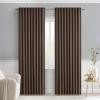 MIULEE Christmas Hunter Green Back Tab Blackout Curtains 84 Inch Length 2 Panels Set for Living Room Bedroom, Rod Pocket/Pinch Pleat Thermal Insulated Room Darkening Pleated Light Blocking Drapes(Chocolate Brown)