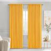 MIULEE Christmas Hunter Green Back Tab Blackout Curtains 84 Inch Length 2 Panels Set for Living Room Bedroom, Rod Pocket/Pinch Pleat Thermal Insulated Room Darkening Pleated Light Blocking Drapes(Yellow)
