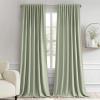 MIULEE Christmas Hunter Green Back Tab Blackout Curtains 84 Inch Length 2 Panels Set for Living Room Bedroom, Rod Pocket/Pinch Pleat Thermal Insulated Room Darkening Pleated Light Blocking Drapes(Sage Green)