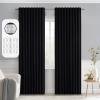 MIULEE Christmas Hunter Green Back Tab Blackout Curtains 84 Inch Length 2 Panels Set for Living Room Bedroom, Rod Pocket/Pinch Pleat Thermal Insulated Room Darkening Pleated Light Blocking Drapes(Black)