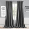 MIULEE Christmas Hunter Green Back Tab Blackout Curtains 84 Inch Length 2 Panels Set for Living Room Bedroom, Rod Pocket/Pinch Pleat Thermal Insulated Room Darkening Pleated Light Blocking Drapes(Grey)