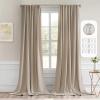 MIULEE Christmas Hunter Green Back Tab Blackout Curtains 84 Inch Length 2 Panels Set for Living Room Bedroom, Rod Pocket/Pinch Pleat Thermal Insulated Room Darkening Pleated Light Blocking Drapes(Taupe)