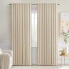 MIULEE Christmas Hunter Green Back Tab Blackout Curtains 84 Inch Length 2 Panels Set for Living Room Bedroom, Rod Pocket/Pinch Pleat Thermal Insulated Room Darkening Pleated Light Blocking Drapes(Cream Beige)