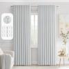 MIULEE Christmas Hunter Green Back Tab Blackout Curtains 84 Inch Length 2 Panels Set for Living Room Bedroom, Rod Pocket/Pinch Pleat Thermal Insulated Room Darkening Pleated Light Blocking Drapes(Greyish White)