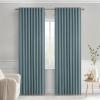 MIULEE Christmas Hunter Green Back Tab Blackout Curtains 84 Inch Length 2 Panels Set for Living Room Bedroom, Rod Pocket/Pinch Pleat Thermal Insulated Room Darkening Pleated Light Blocking Drapes(Greyish Blue)