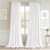 MIULEE Christmas Hunter Green Back Tab Blackout Curtains 84 Inch Length 2 Panels Set for Living Room Bedroom, Rod Pocket/Pinch Pleat Thermal Insulated Room Darkening Pleated Light Blocking Drapes(Pure White)