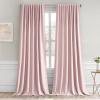 MIULEE Christmas Hunter Green Back Tab Blackout Curtains 84 Inch Length 2 Panels Set for Living Room Bedroom, Rod Pocket/Pinch Pleat Thermal Insulated Room Darkening Pleated Light Blocking Drapes(Baby Pink)