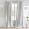 MIULEE Christmas Hunter Green Back Tab Blackout Curtains 84 Inch Length 2 Panels Set for Living Room Bedroom, Rod Pocket/Pinch Pleat Thermal Insulated Room Darkening Pleated Light Blocking Drapes(Greyish White)