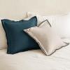 MIULEE Linen Throw Pillow Covers, 2 Piece 20×20 Inch Blue, Boho Euro Pillowcases for Bed to Infuse Elegance, Ideal for Sofa Couch Cushion in Home Decor Upgrade(Blue)