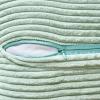 MIULEE Orange Fall Corduroy Decorative Euro Sham Pillow Covers 24×24 Inch with Splicing Set of 2 Soft Boho Pillow Covers Broadside Textured Summer Pillowcases for Couch Bed Livingroom(Mint Green)