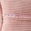 MIULEE Orange Fall Corduroy Decorative Euro Sham Pillow Covers 24×24 Inch with Splicing Set of 2 Soft Boho Pillow Covers Broadside Textured Summer Pillowcases for Couch Bed Livingroom(Pink)