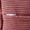 MIULEE Orange Fall Corduroy Decorative Euro Sham Pillow Covers 24×24 Inch with Splicing Set of 2 Soft Boho Pillow Covers Broadside Textured Summer Pillowcases for Couch Bed Livingroom(Cranberry Red)