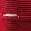 MIULEE Orange Fall Corduroy Decorative Euro Sham Pillow Covers 24×24 Inch with Splicing Set of 2 Soft Boho Pillow Covers Broadside Textured Summer Pillowcases for Couch Bed Livingroom(Red)