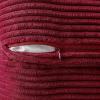 MIULEE Orange Fall Corduroy Decorative Euro Sham Pillow Covers 24×24 Inch with Splicing Set of 2 Soft Boho Pillow Covers Broadside Textured Summer Pillowcases for Couch Bed Livingroom(Burgundy)