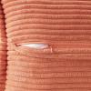 MIULEE Orange Fall Corduroy Decorative Euro Sham Pillow Covers 24×24 Inch with Splicing Set of 2 Soft Boho Pillow Covers Broadside Textured Summer Pillowcases for Couch Bed Livingroom(Coral Red)