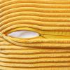 MIULEE Orange Fall Corduroy Decorative Euro Sham Pillow Covers 24×24 Inch with Splicing Set of 2 Soft Boho Pillow Covers Broadside Textured Summer Pillowcases for Couch Bed Livingroom(Golden Yellow)