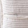 MIULEE Orange Fall Corduroy Decorative Euro Sham Pillow Covers 24×24 Inch with Splicing Set of 2 Soft Boho Pillow Covers Broadside Textured Summer Pillowcases for Couch Bed Livingroom(White)